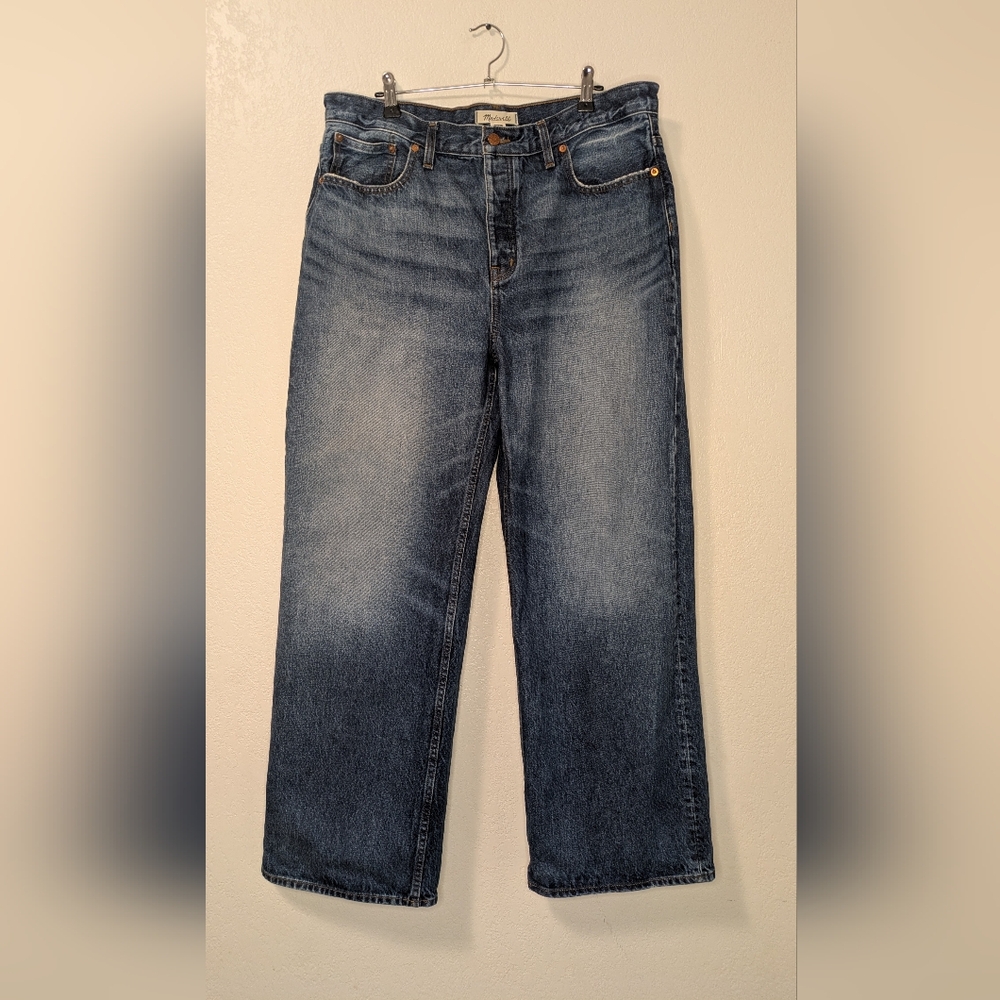 Madewell Low Slung Baggy Blue Jeans - Picture 7 of 16